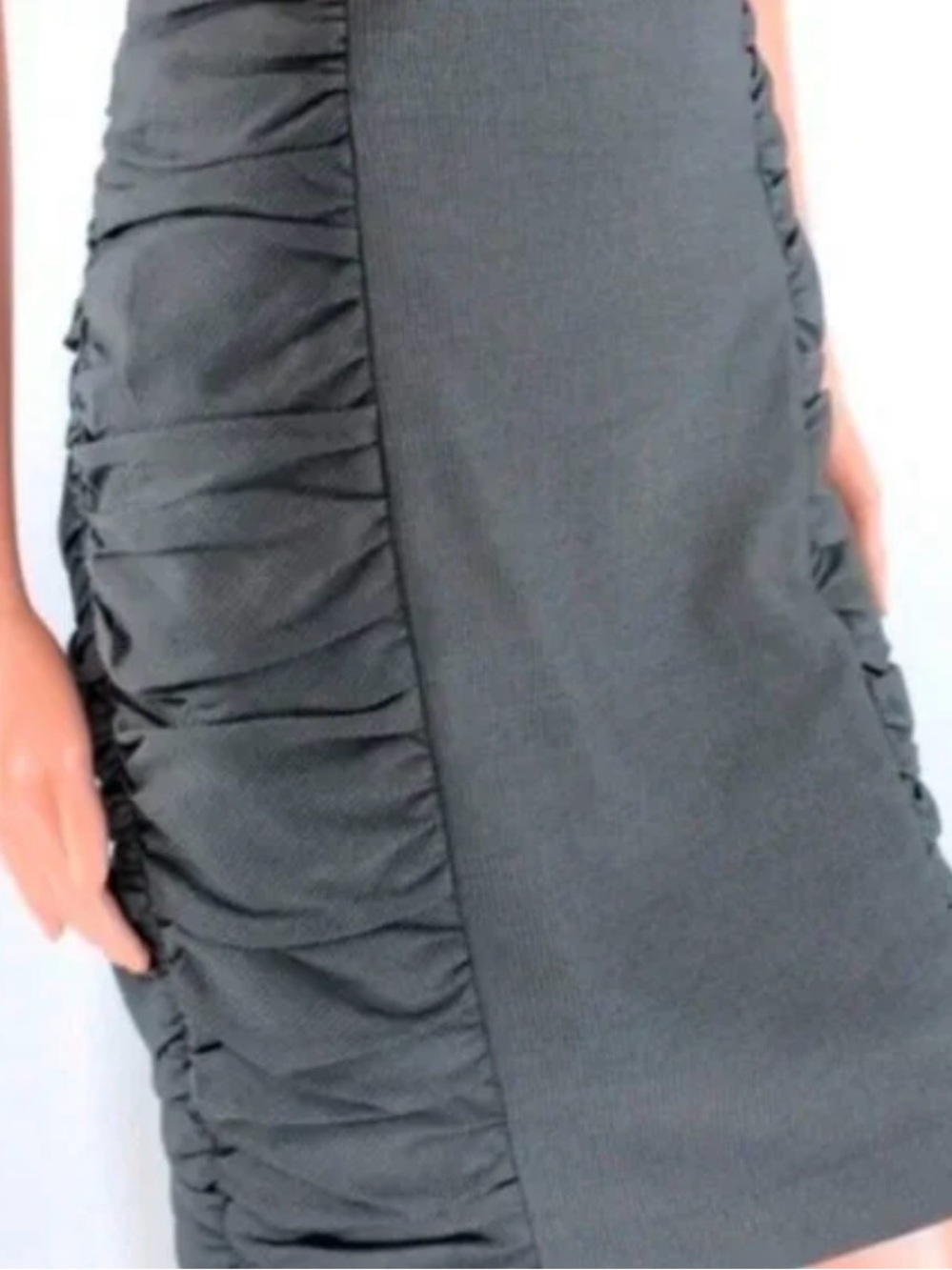 Cartonnier Black Ruched Side Pencil Skirt